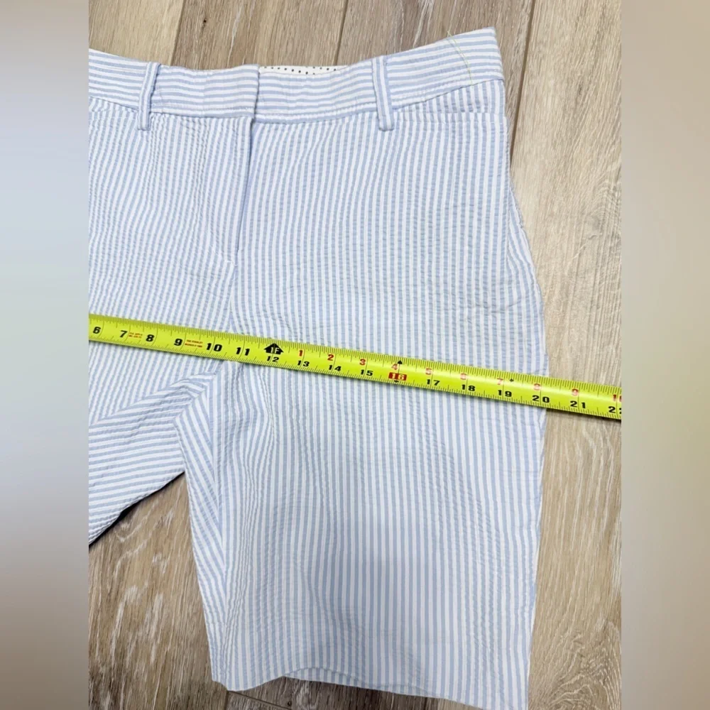 #12)  Talbots Blue and White Striped Women 9” Shorts